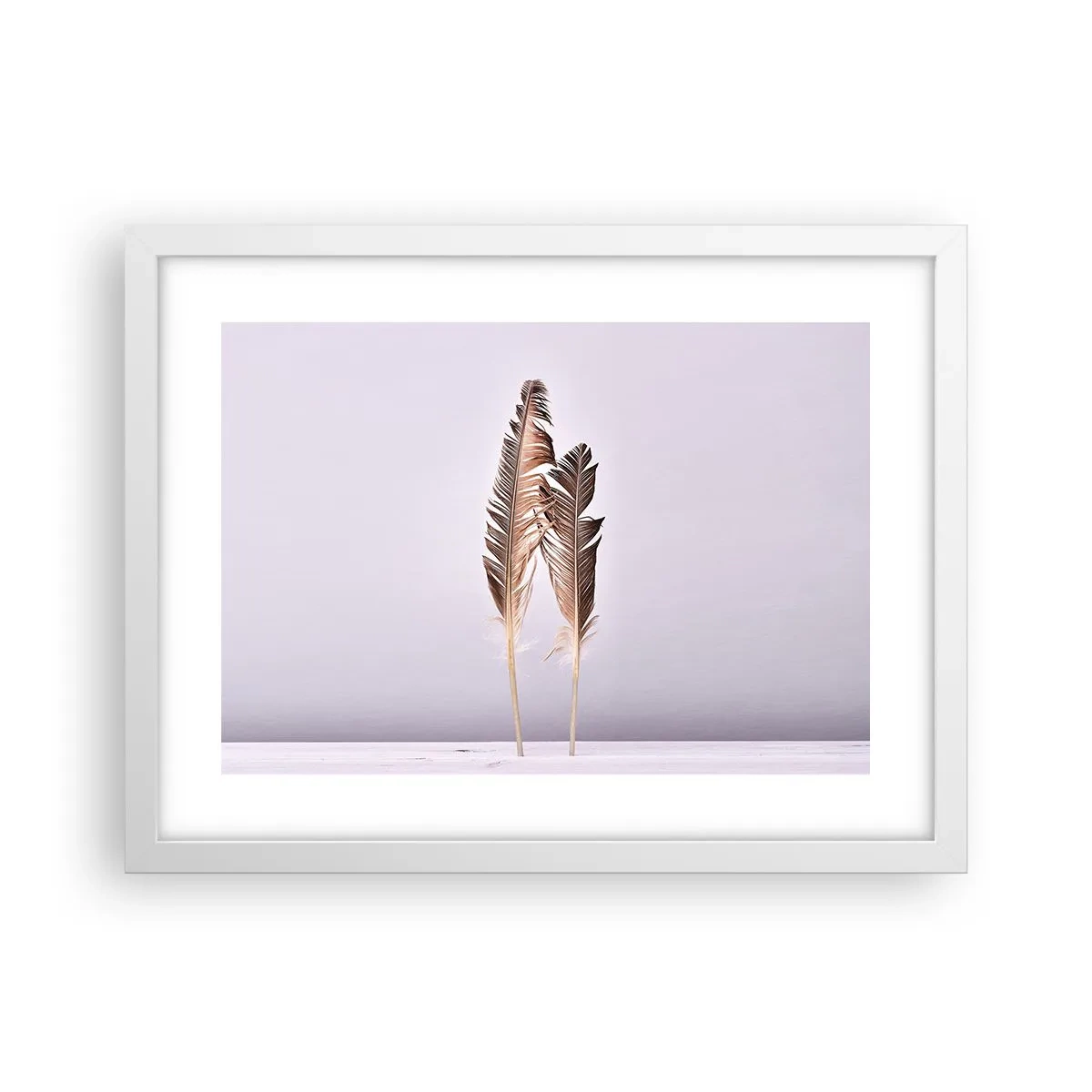 Poster in een witte lijst - Tegen het niets - 40x30 cm