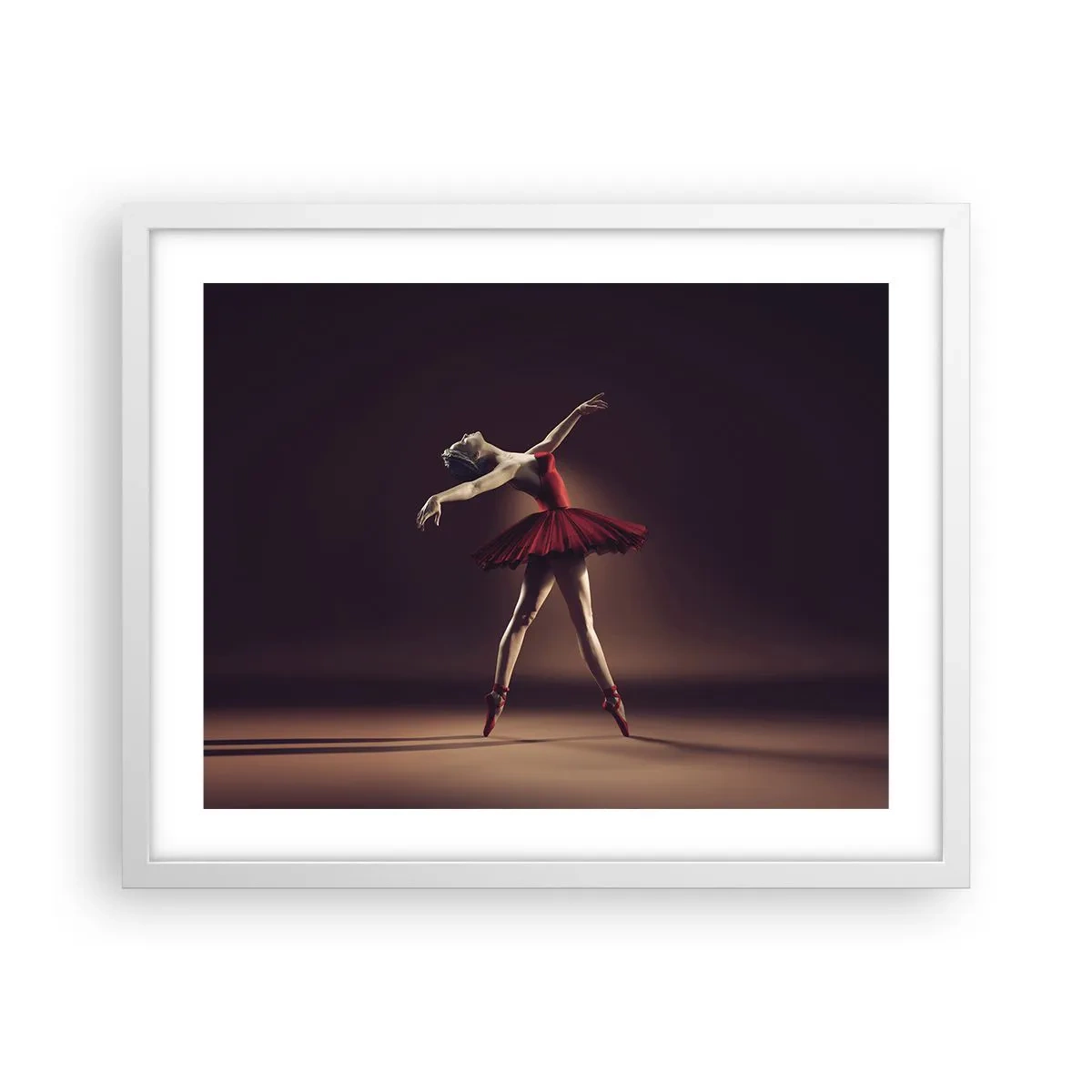 Poster in een witte lijst - Een prima ballerina - 50x40 cm