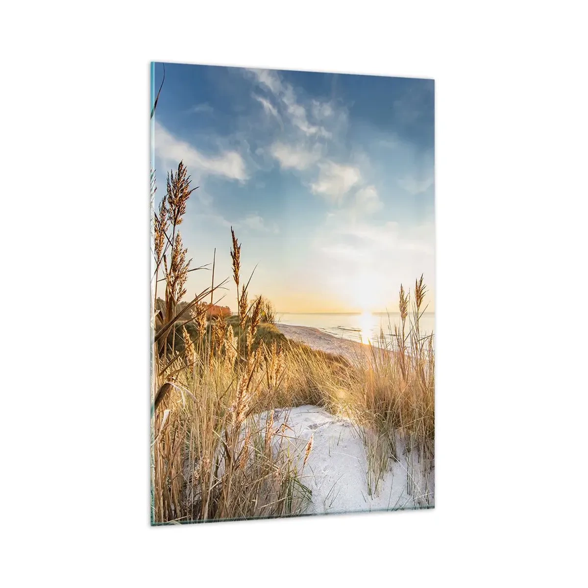 Schilderen op glas - Noord strand - 80x120 cm