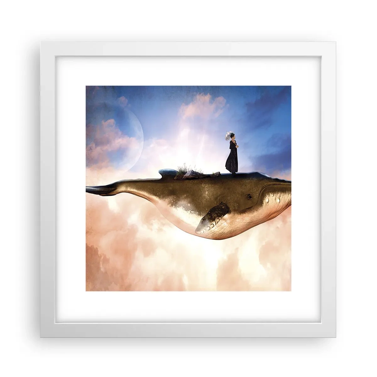 Poster in een witte lijst - Een echte reis - 30x30 cm