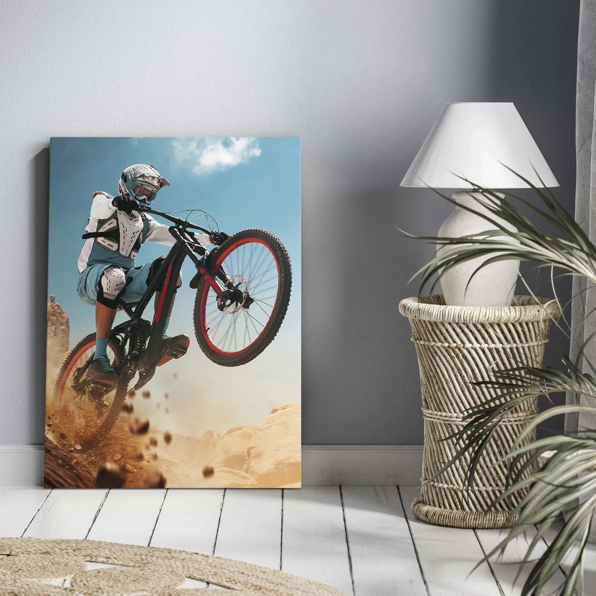 Schilderen op canvas - Fiets waanzin demon - 80x120 cm
