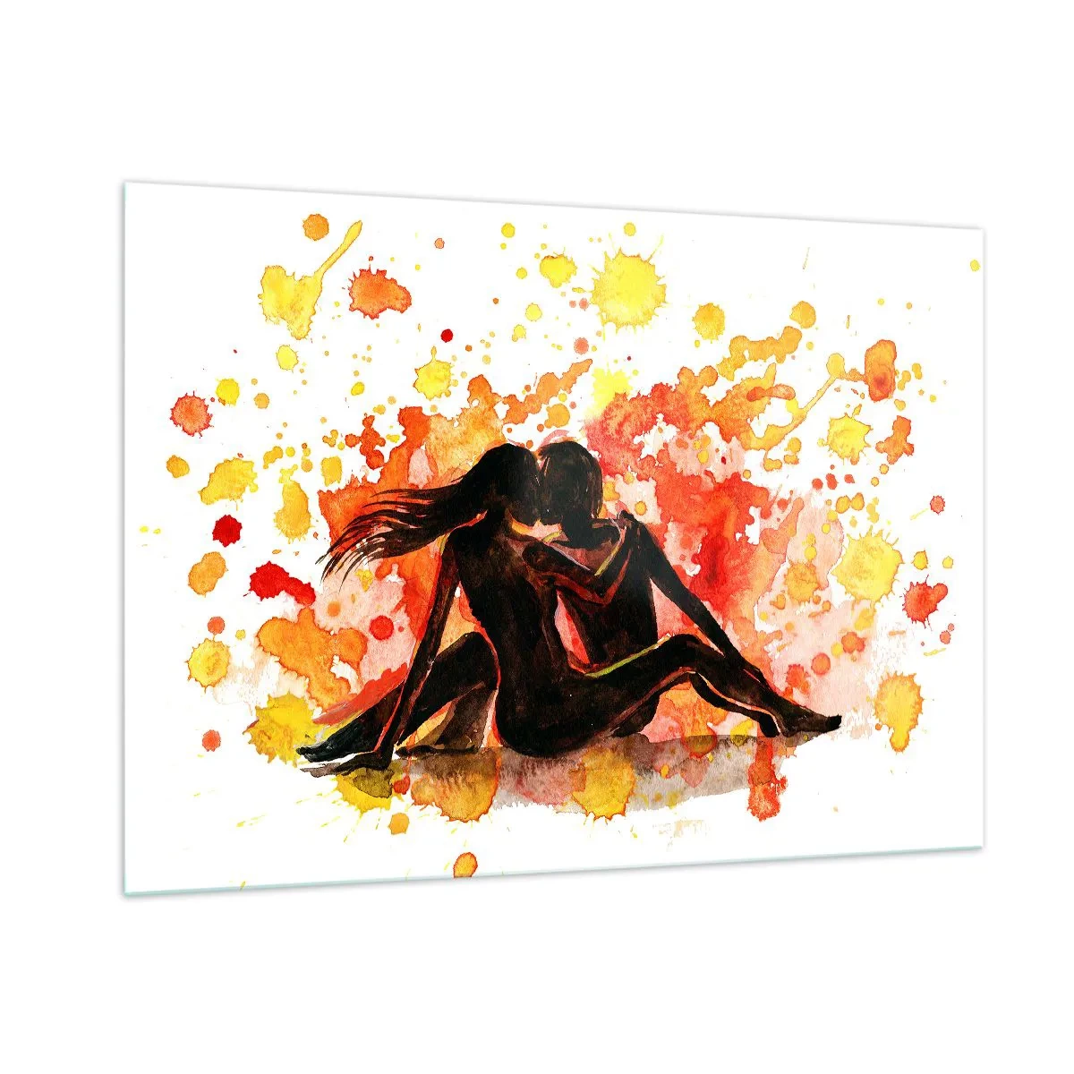 Schilderen op glas - En er was licht - 100x70 cm