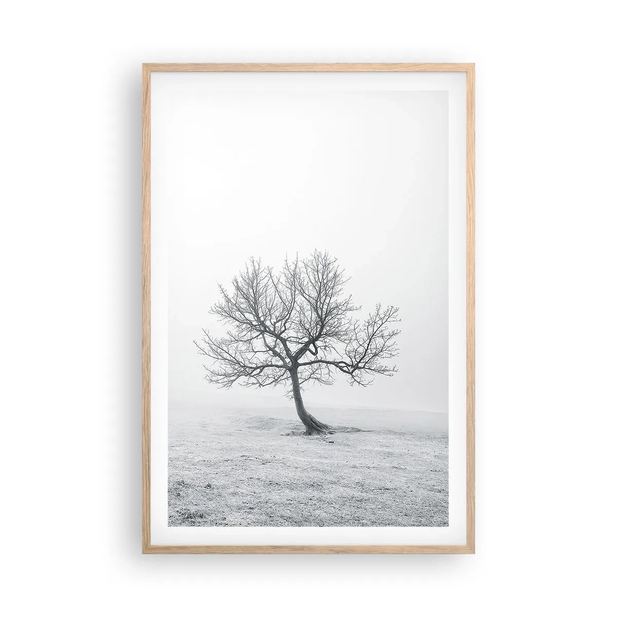 Een poster in een licht eiken lijst - Tegen het niets - 61x91 cm