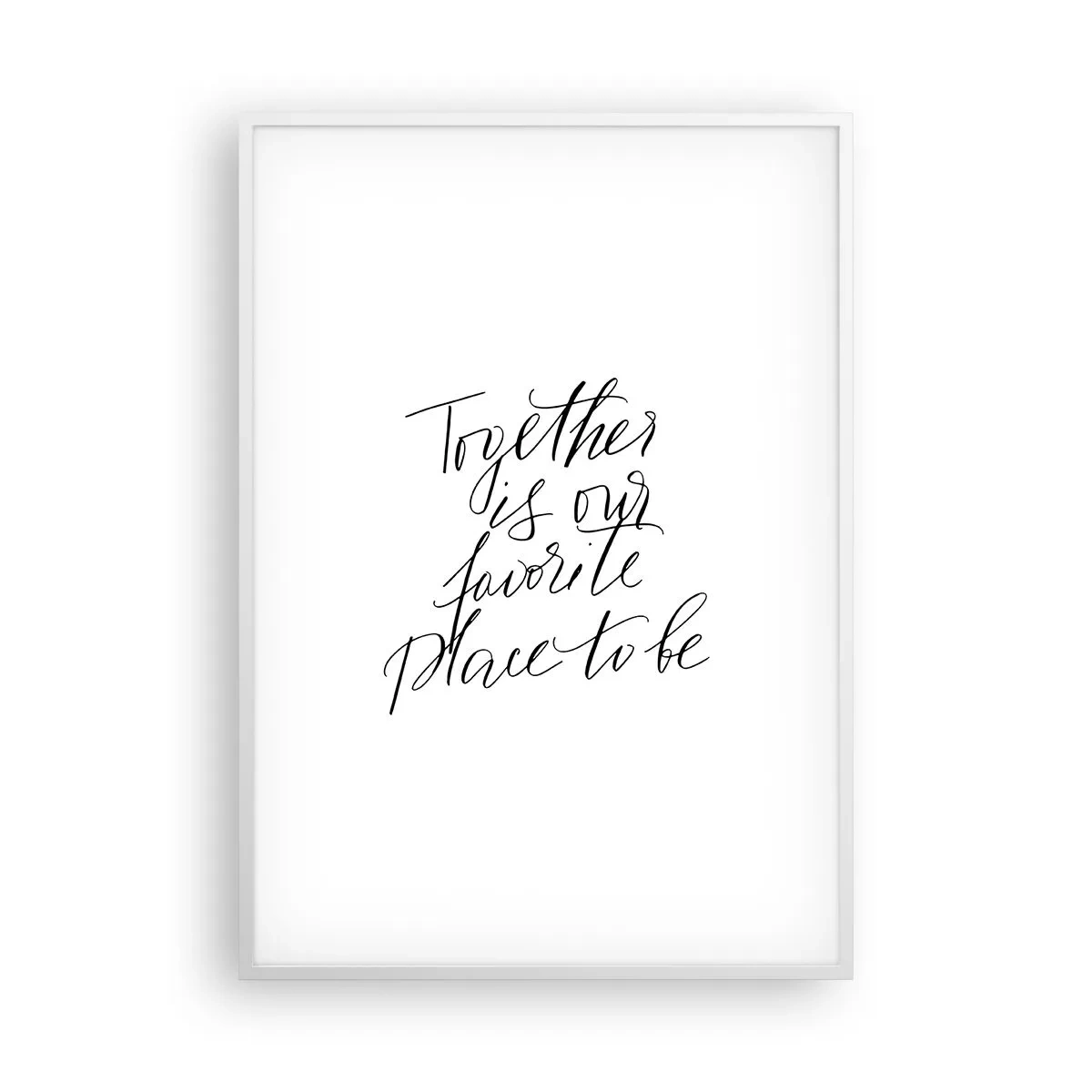 Poster in een witte lijst - Voel jij het ook? - 70x100 cm