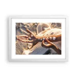 Poster in een witte lijst - Schoonheid binnen handbereik - 40x30 cm