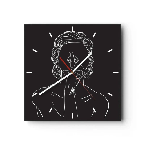 Wandklok - Klok - Schoonheid bloeit in stilte - 40x40 cm