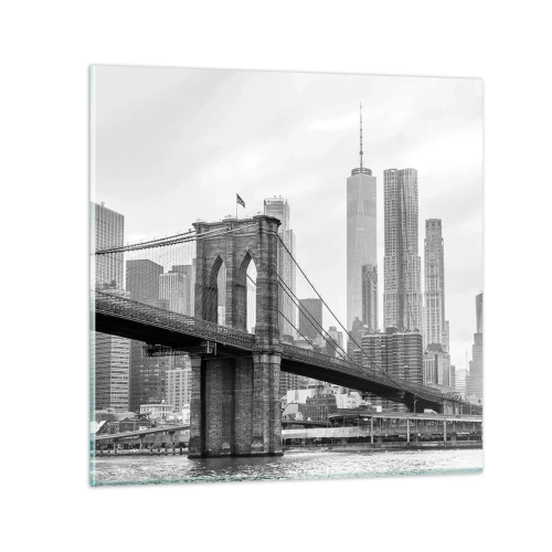 Schilderen op glas - New Yorkse sfeer - 70x70 cm