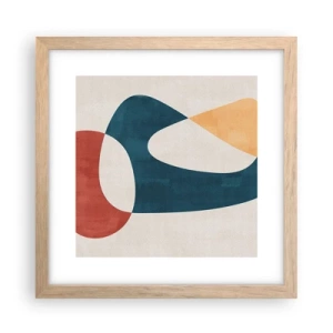 Een poster in een licht eiken lijst - Invloeden en metamorfoses - 30x30 cm