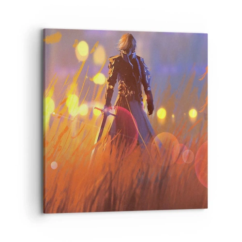 Schilderen op canvas - Dolende ridder - 70x70 cm