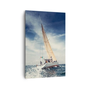 Schilderen op canvas - Ze halen ons niet in! - 80x120 cm