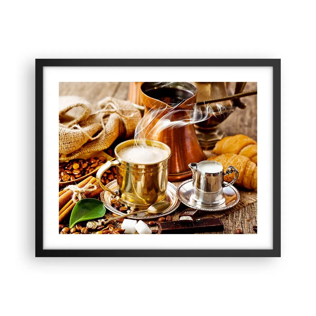 Poster in een zwarte lijst - Prettige dag! - 50x40 cm