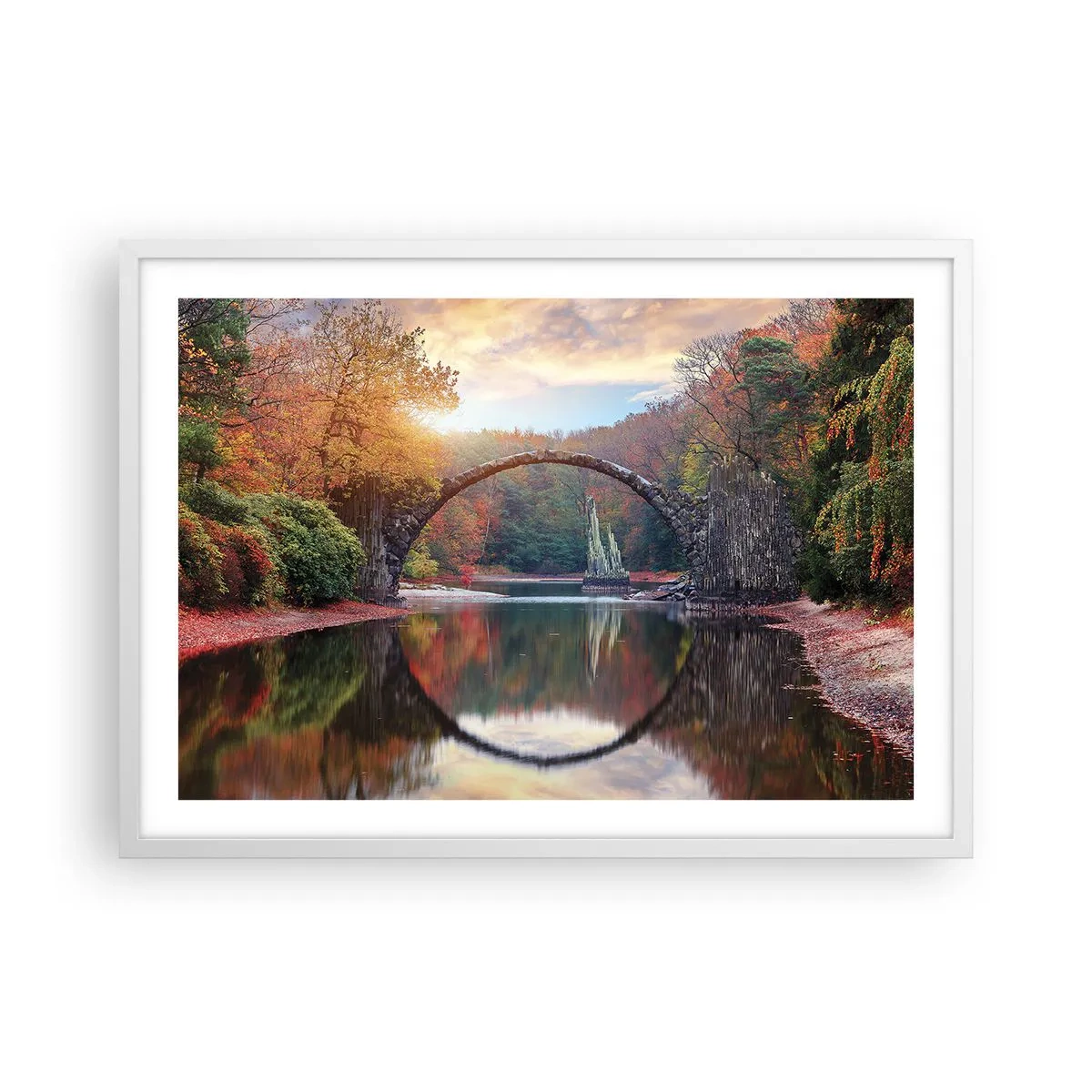 Poster in een witte lijst - Aan de andere kant van de spiegel - 70x50 cm