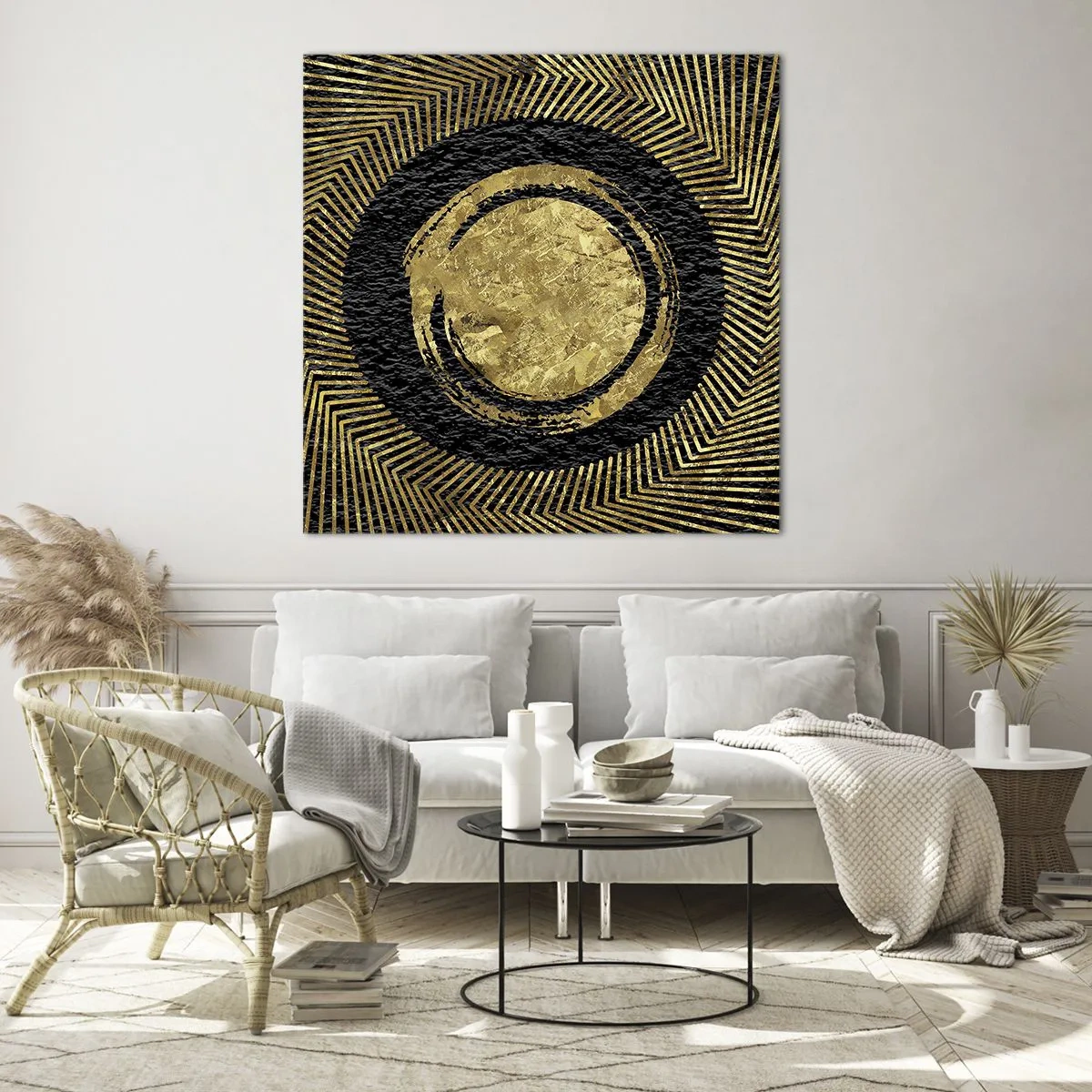 Schilderen op glas - Glamour-compositie - 50x50 cm