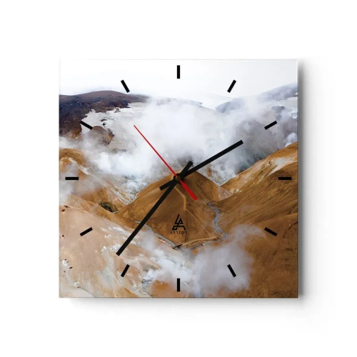 Wandklok - Klok - De rauwe schoonheid van IJsland - 40x40 cm