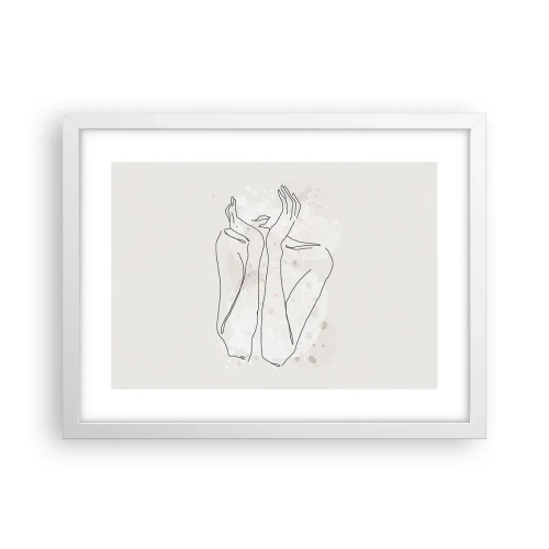 Poster in een witte lijst - Een dromerig moment - 40x30 cm