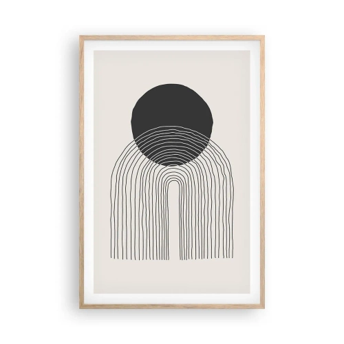 Een poster in een licht eiken lijst - Bibberen en vertrouwen - 61x91 cm