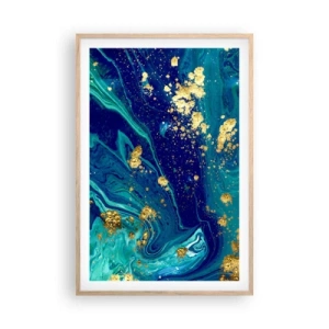 Een poster in een licht eiken lijst - De bloemblaadjes van de zon - 61x91 cm