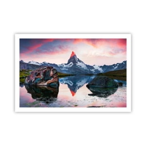 Poster - Het hart van de bergen is heet - 91x61 cm