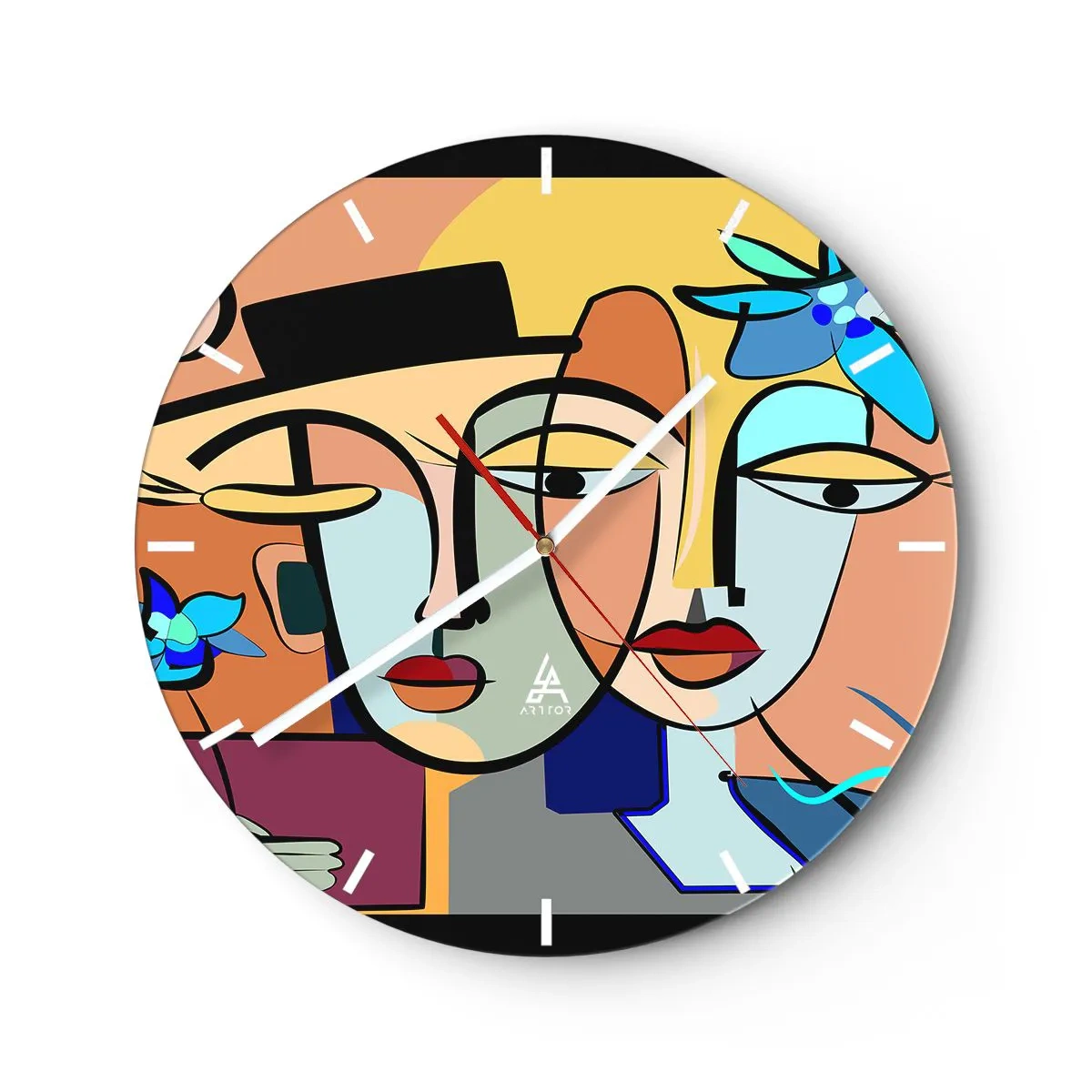 Wandklok - Klok - Picasso's randez-vous - 40x40 cm