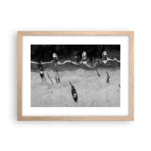 Een poster in een licht eiken lijst - Nog steeds aan de oever… - 40x30 cm