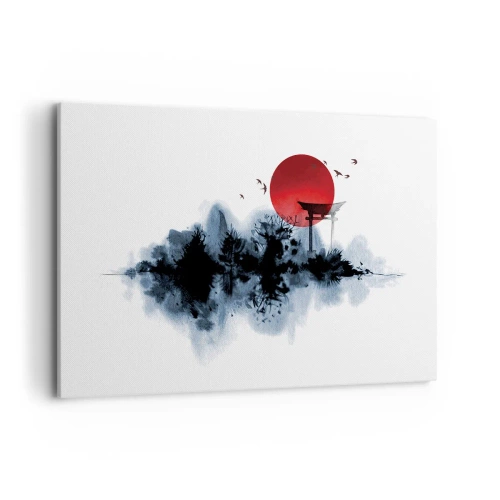 Schilderen op canvas - Japanse weergave - 120x80 cm