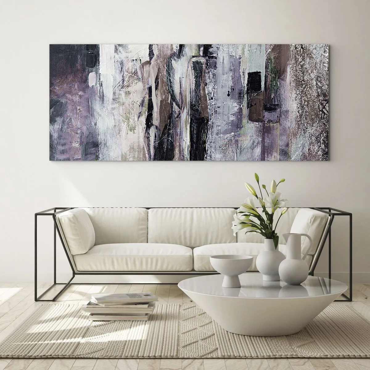 Schilderen op glas - De mysterieuze drie - 100x40 cm