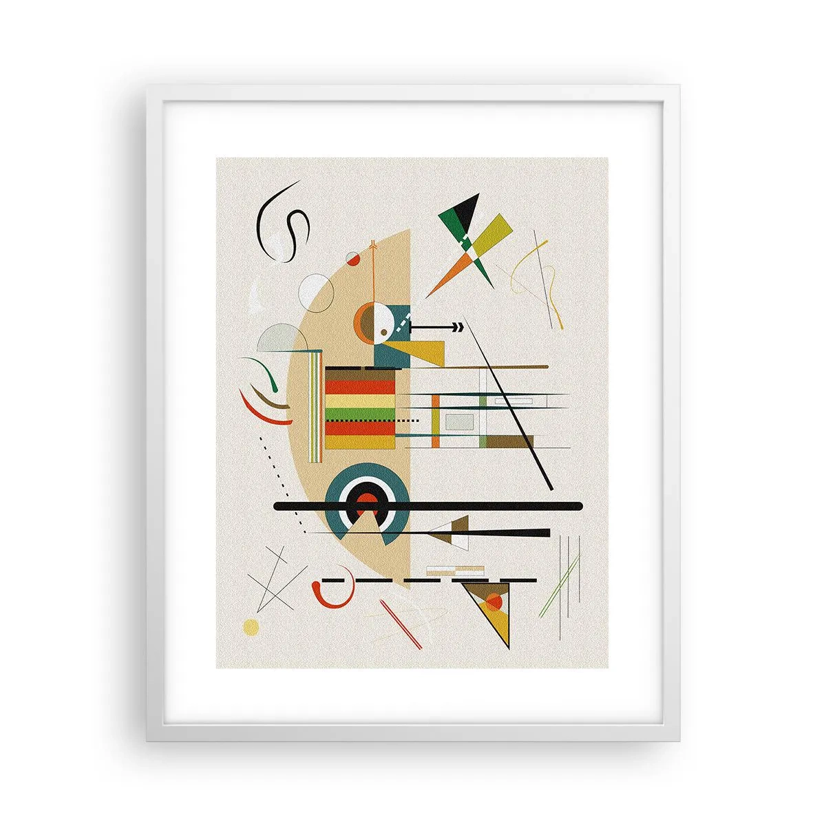 Poster in een witte lijst - En de wereld lacht - 40x50 cm