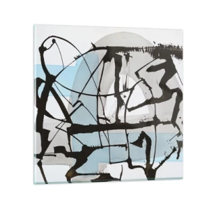 Schilderen op glas - Toch blauw - 30x30 cm