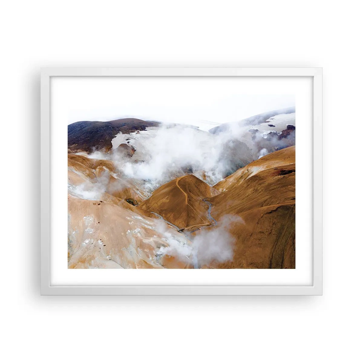 Poster in een witte lijst - De rauwe schoonheid van IJsland - 50x40 cm