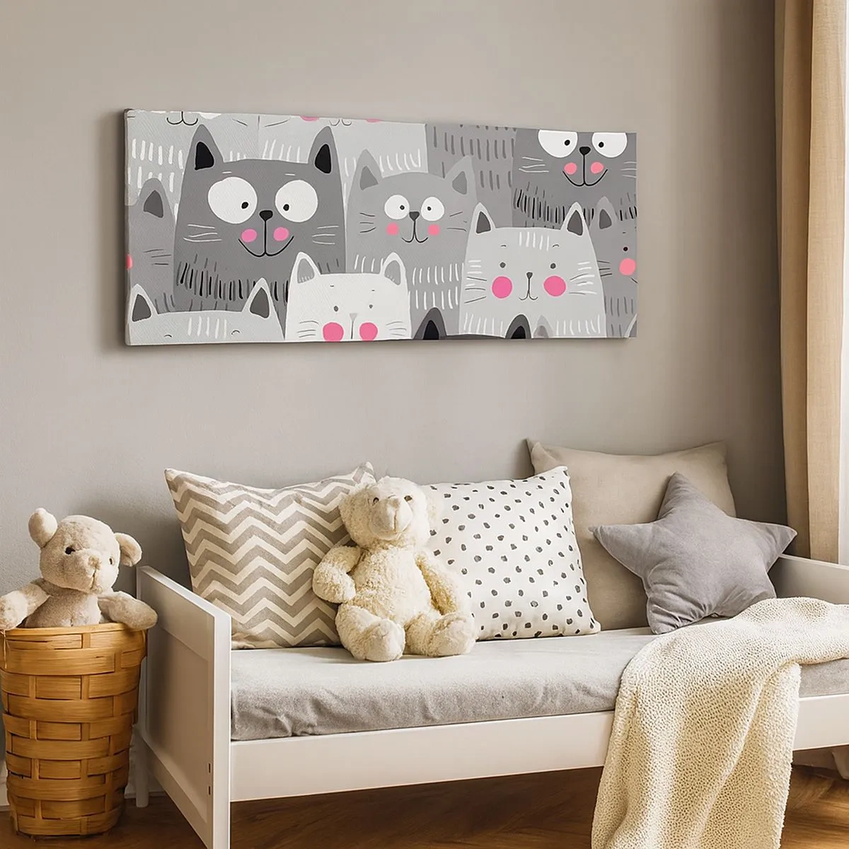 Schilderen op canvas - De wereld van de kat - 100x40 cm