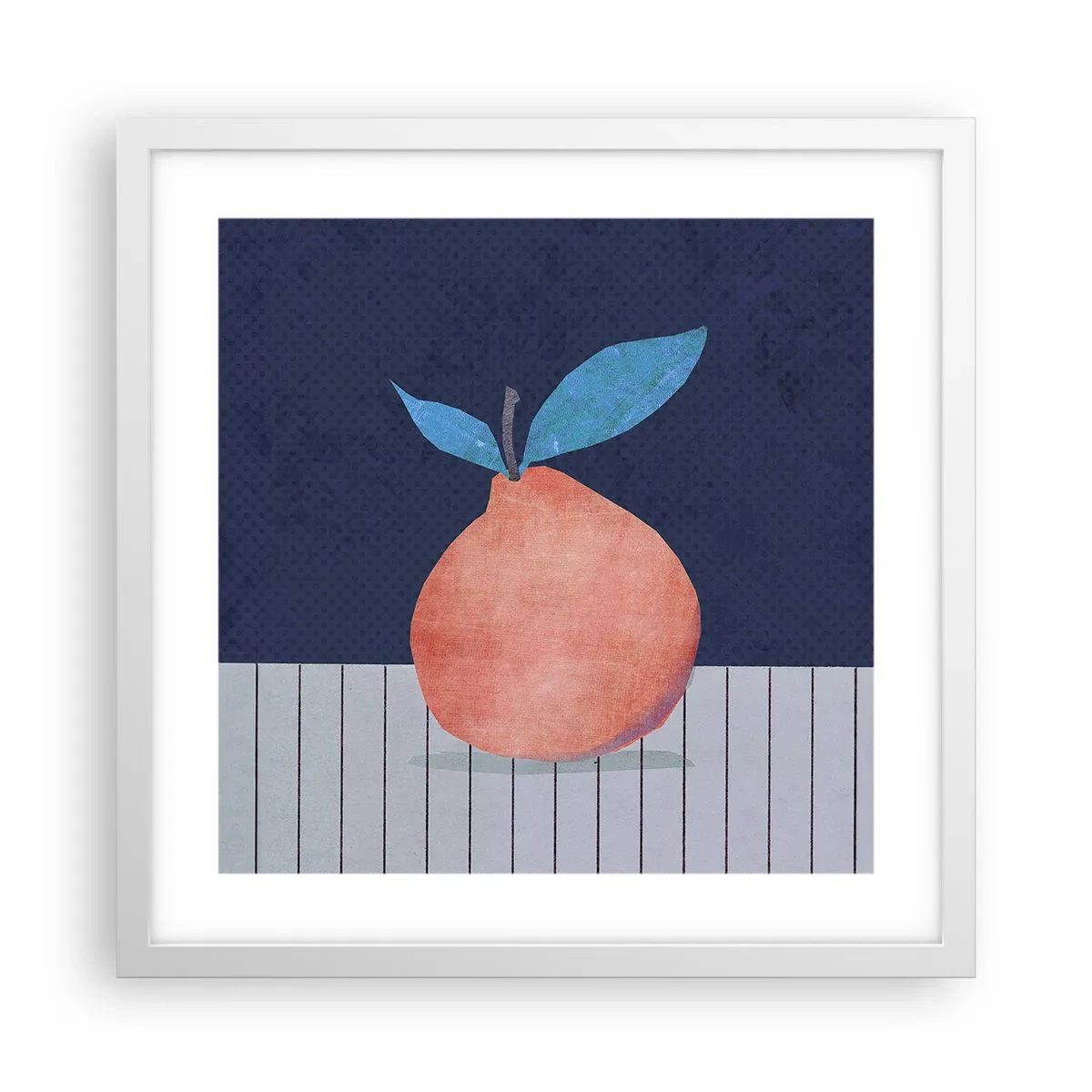 Poster in een witte lijst - Convexiteit en vlak - 40x40 cm