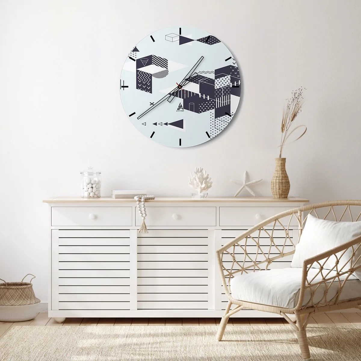 Wandklok - Klok - In de ziel van een wiskundige - 40x40 cm