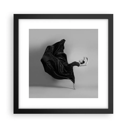 Poster in een zwarte lijst - Gevleugeld door muziek - 30x30 cm