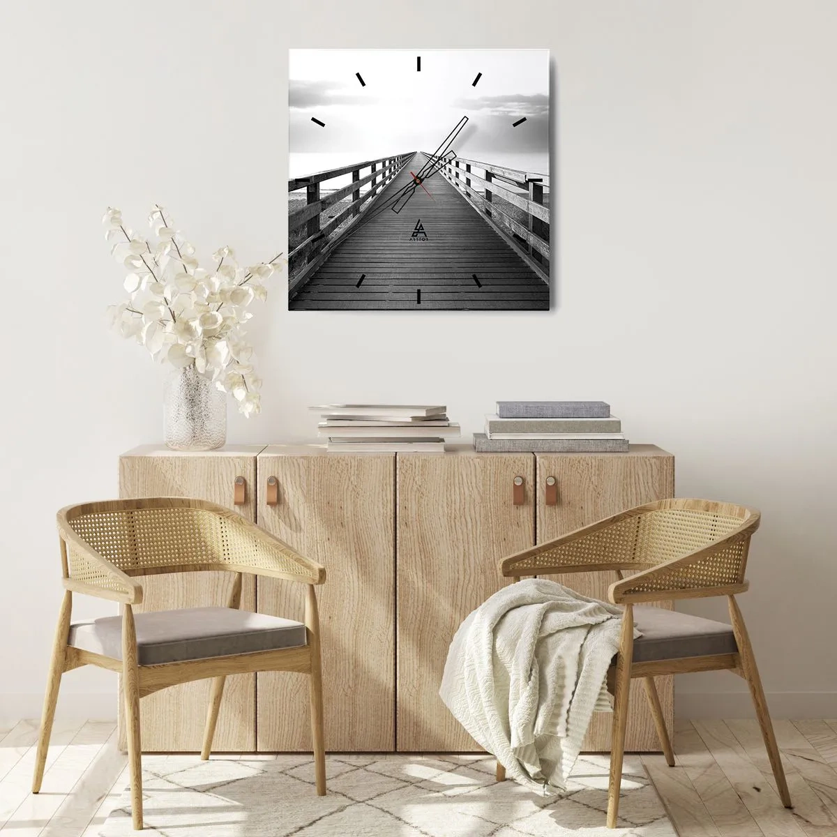 Wandklok - Klok - In de verte ... - 40x40 cm