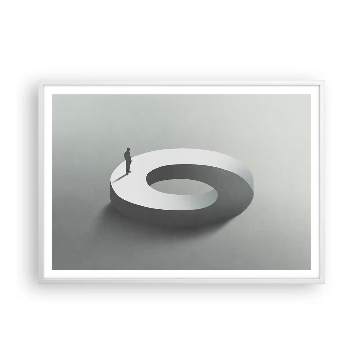 Poster in een witte lijst - En wees hier slim - 100x70 cm