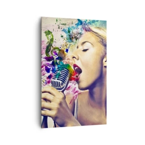 Schilderen op canvas - Schilder de wereld met je stem - 80x120 cm