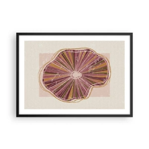 Poster in een zwarte lijst - Stralende abstractie - 70x50 cm