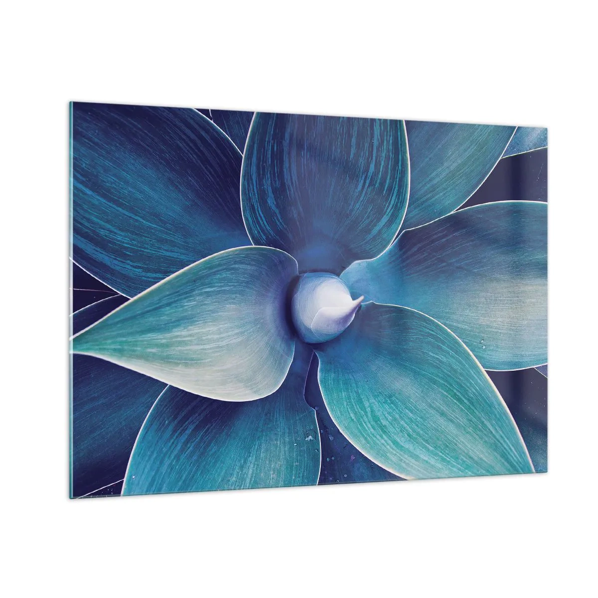 Schilderen op glas - Blauw uit de lucht - 100x70 cm