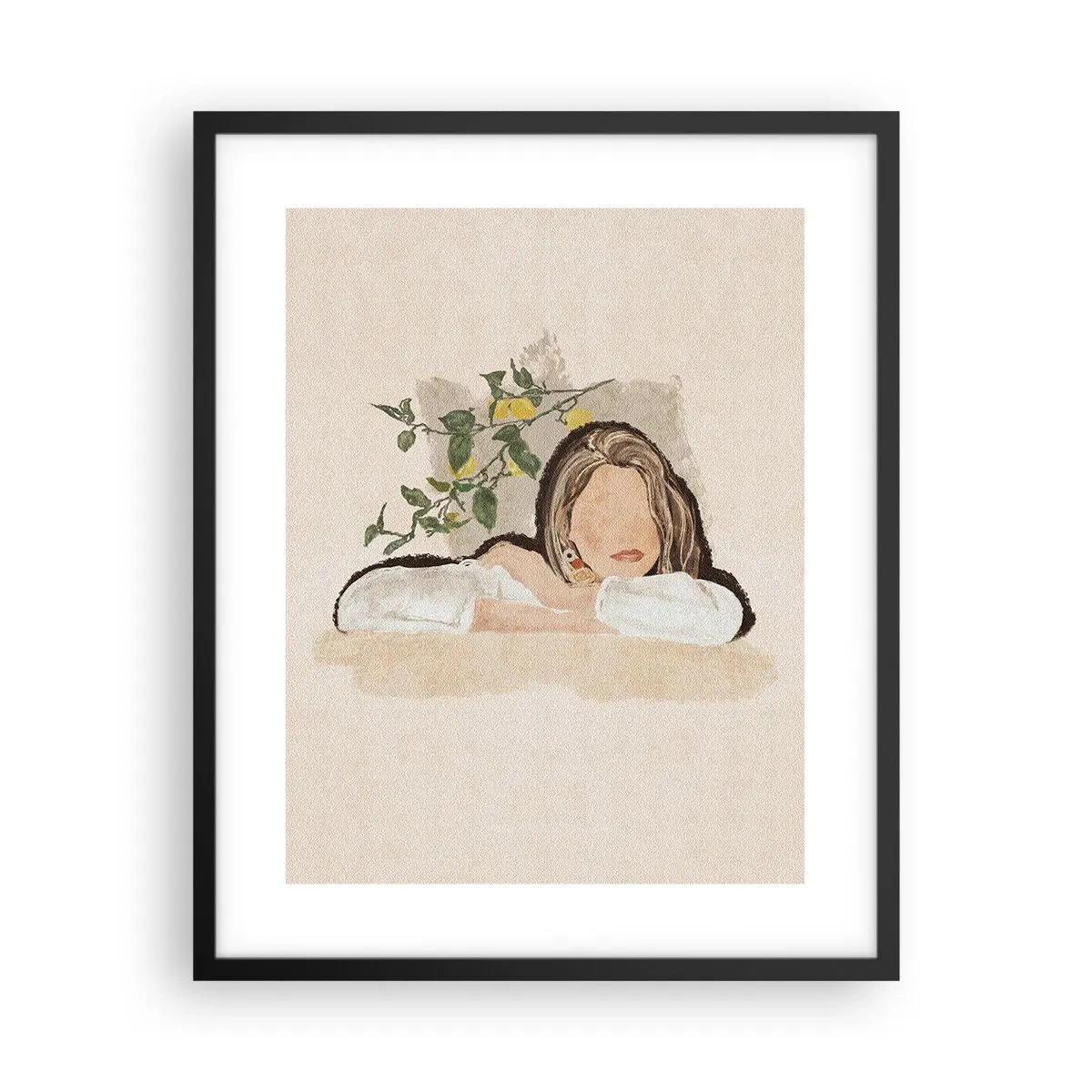 Poster in een zwarte lijst - Zuidelijke schoonheid - 40x50 cm