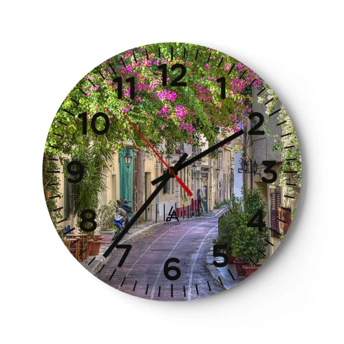 Wandklok - Klok - Bloeiende steeg - 30x30 cm