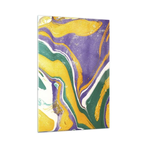 Schilderen op glas - Kleur golven - 80x120 cm