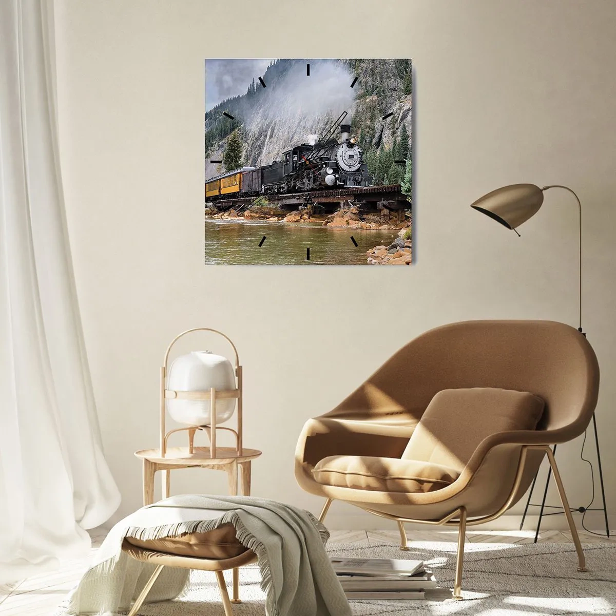 Wandklok - Klok - Waar wil je naar toe? Waar naar toe? - 40x40 cm