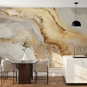 Fotobehang Premium Sand - Abstractie: schoonheid en goedheid - Marmer, Glamour, Elegant - 450x315 cm
