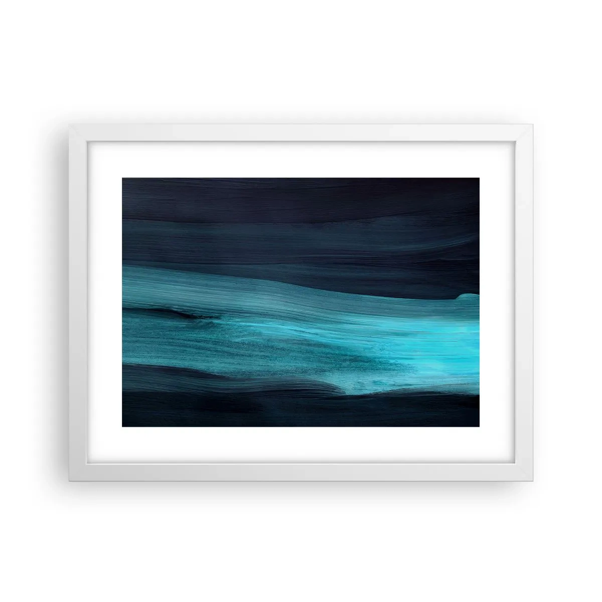 Poster in een witte lijst - Ga met de stroom mee - 40x30 cm