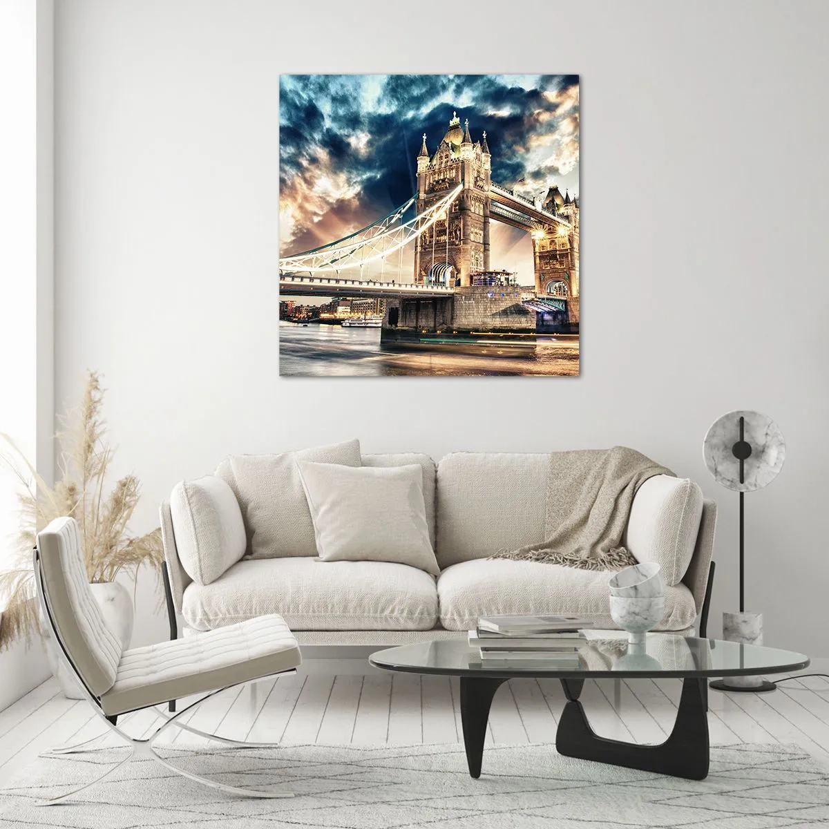 Schilderen op glas - Victoriaans rijksmonument - 60x60 cm