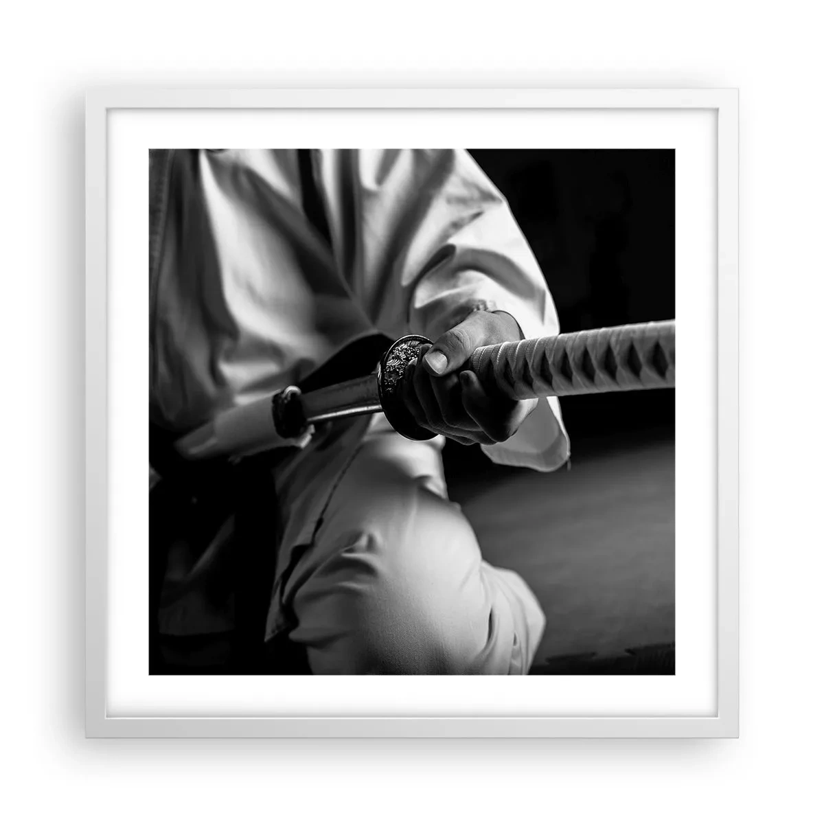 Poster in een witte lijst - Ziel van een vechter - 50x50 cm