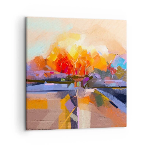 Schilderen op canvas - De herfst is geworden - 60x60 cm