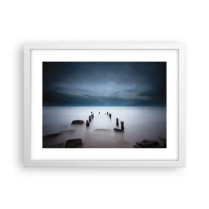 Poster in een witte lijst - Peinzend meer - 40x30 cm