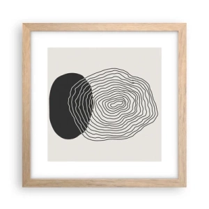 Een poster in een licht eiken lijst - Duur en spiertrekkingen - 30x30 cm