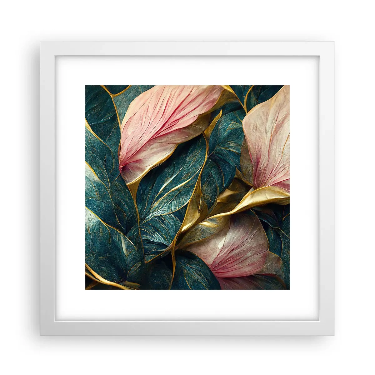 Poster in een witte lijst - Natuurlijke elegantie en stijl - 30x30 cm